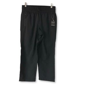 Eddie Bauer Mountain Crinkle Crop Black Pants Size Small